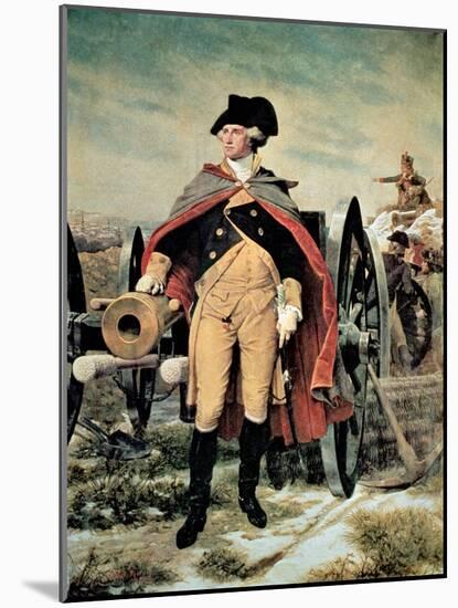 George Washington at Dorchester Heights, Massachusetts-Emanuel Leutze-Mounted Giclee Print