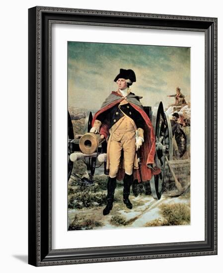 George Washington at Dorchester Heights, Massachusetts-Emanuel Leutze-Framed Giclee Print