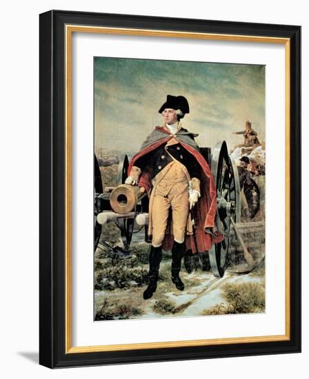 George Washington at Dorchester Heights, Massachusetts-Emanuel Leutze-Framed Giclee Print