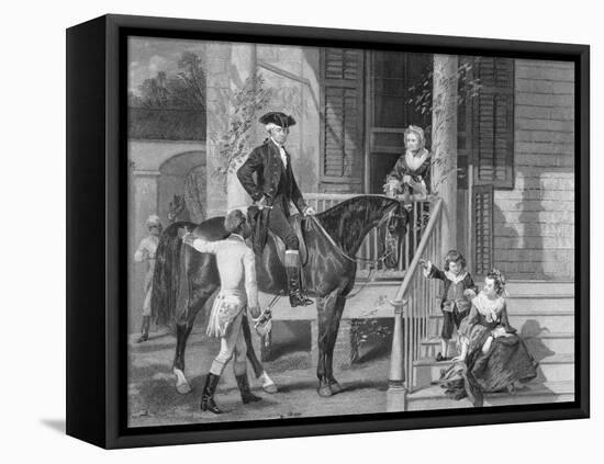 George Washington at Home with Family-null-Framed Premier Image Canvas