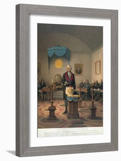 George Washington at Meeting of Masonic Lodge-null-Framed Giclee Print