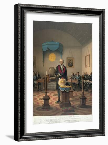 George Washington at Meeting of Masonic Lodge-null-Framed Giclee Print