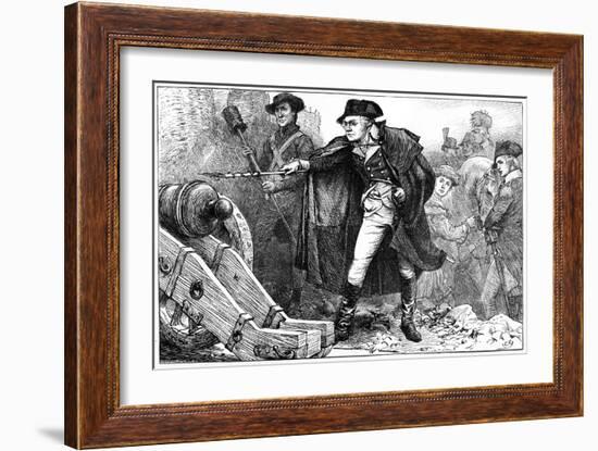 George Washington at the Siege of Yorktown, Virginia, 1781-null-Framed Giclee Print