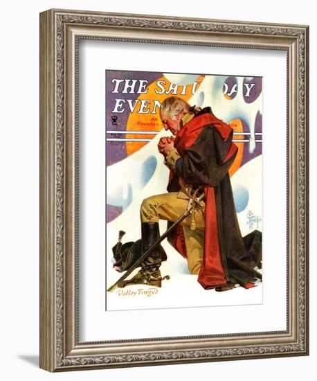 "George Washington at Valley Forge," Saturday Evening Post Cover, February 23, 1935-Joseph Christian Leyendecker-Framed Giclee Print