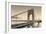 George Washington Bridge Black and White over Hudson River.-Songquan Deng-Framed Photographic Print