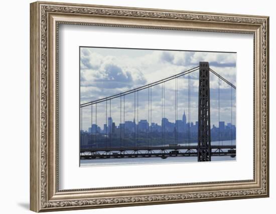 George Washington Bridge Framing Manhattan-null-Framed Photographic Print