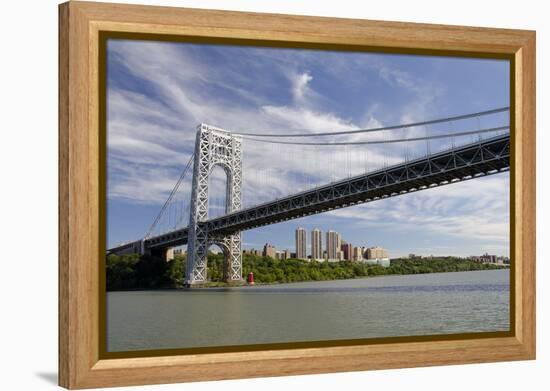 George Washington Bridge, Hudson River, New York, New York, USA-Cindy Miller Hopkins-Framed Premier Image Canvas