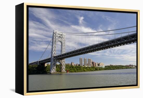 George Washington Bridge, Hudson River, New York, New York, USA-Cindy Miller Hopkins-Framed Premier Image Canvas