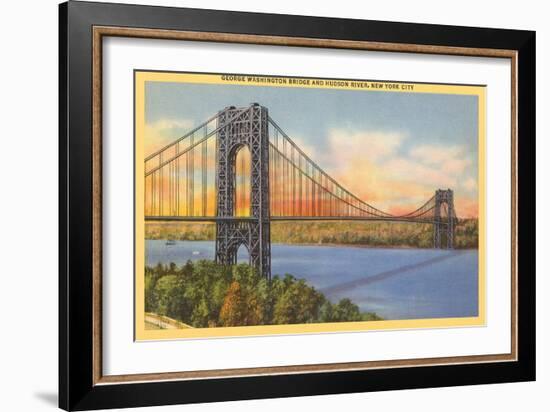 George Washington Bridge, New York City-null-Framed Art Print