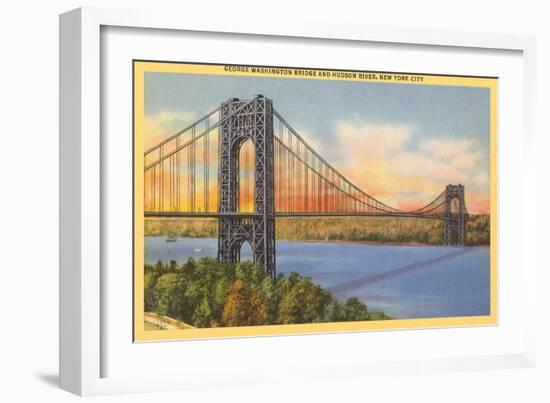 George Washington Bridge, New York City-null-Framed Art Print