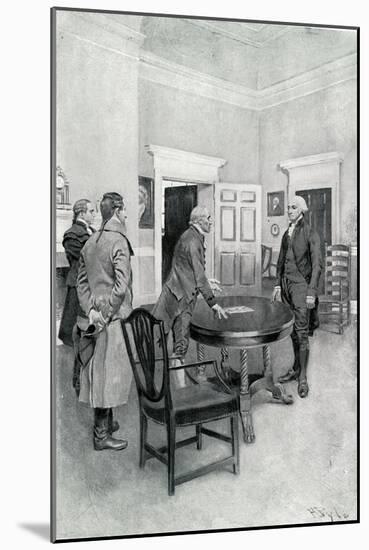 George Washington elected President-Howard Pyle-Mounted Giclee Print