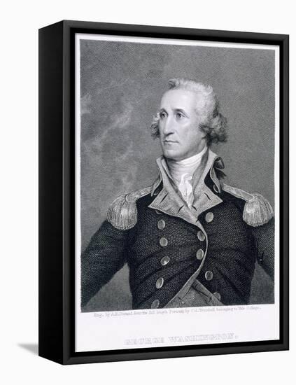 George Washington, engraved by Asher Brown Durand-John Trumbull-Framed Premier Image Canvas