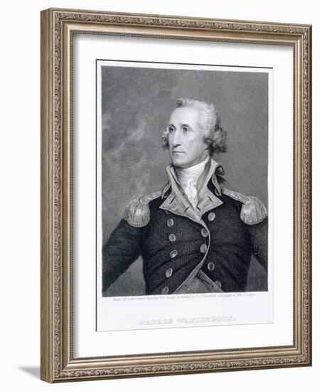 George Washington, engraved by Asher Brown Durand-John Trumbull-Framed Giclee Print