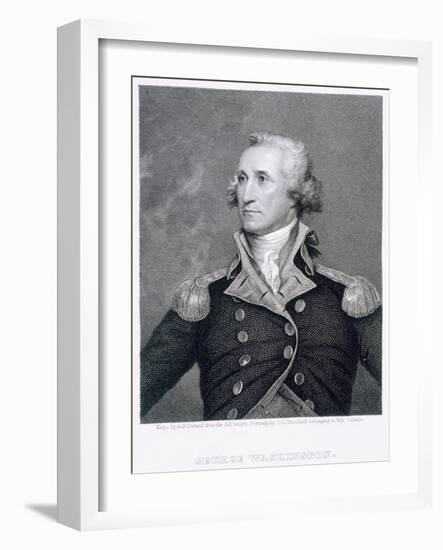 George Washington, engraved by Asher Brown Durand-John Trumbull-Framed Giclee Print