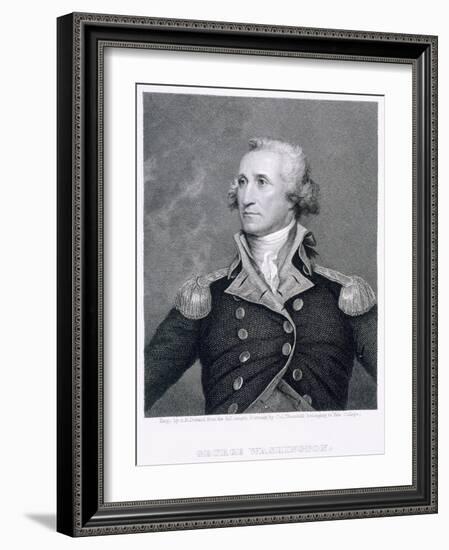 George Washington, engraved by Asher Brown Durand-John Trumbull-Framed Giclee Print