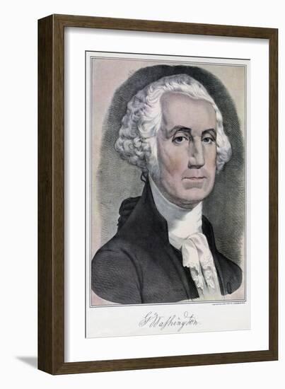 George Washington, First President of the United States, 19th Century-Currier & Ives-Framed Giclee Print