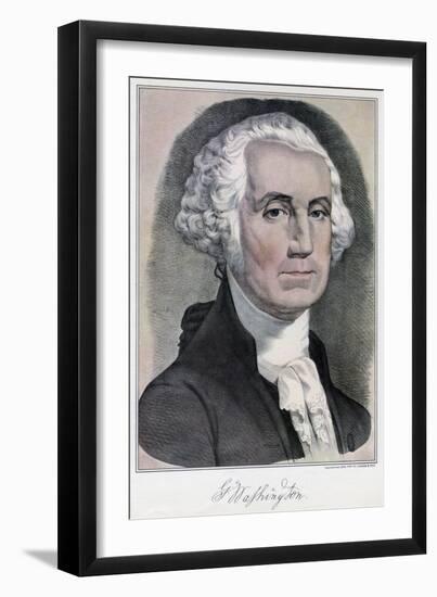 George Washington, First President of the United States, 19th Century-Currier & Ives-Framed Giclee Print