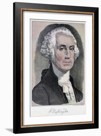 George Washington, First President of the United States, 19th Century-Currier & Ives-Framed Giclee Print