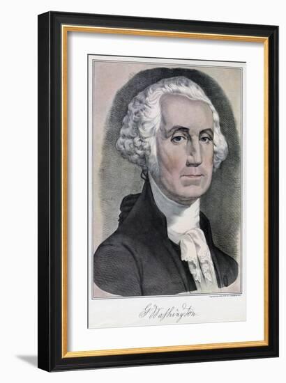 George Washington, First President of the United States, 19th Century-Currier & Ives-Framed Giclee Print