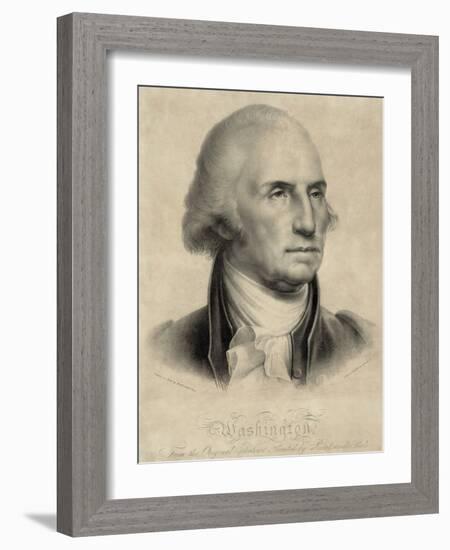 George Washington, First US President-Library of Congress-Framed Photographic Print