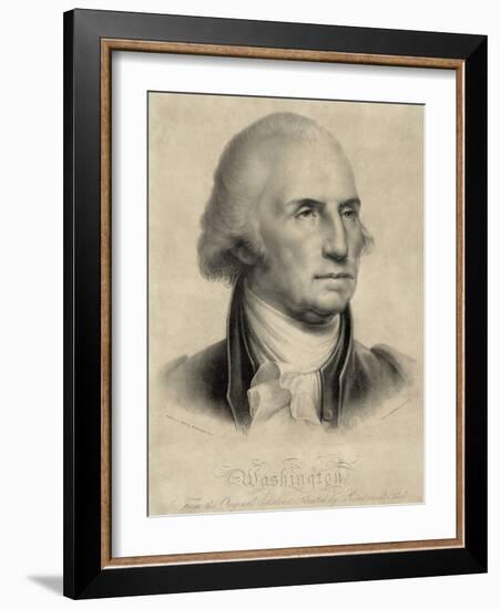 George Washington, First US President-Library of Congress-Framed Photographic Print