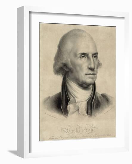 George Washington, First US President-Library of Congress-Framed Photographic Print