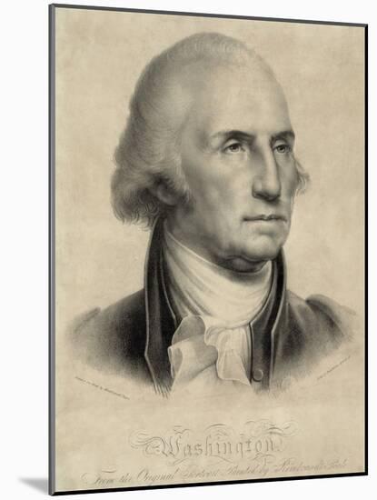 George Washington, First US President-Library of Congress-Mounted Photographic Print