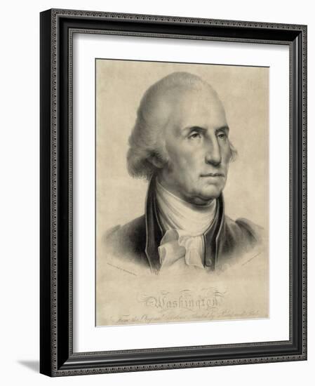 George Washington, First US President-Library of Congress-Framed Photographic Print