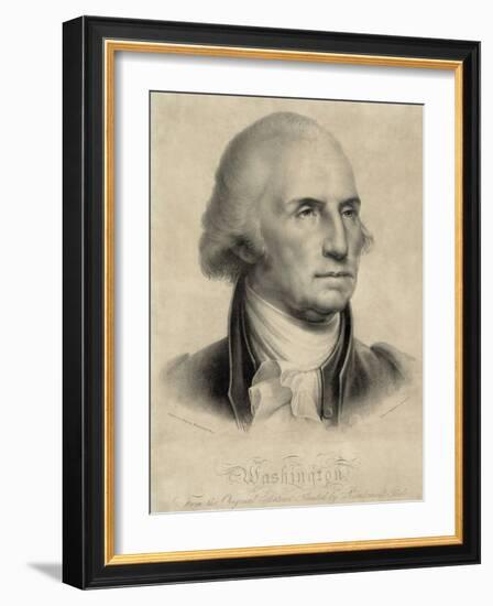 George Washington, First US President-Library of Congress-Framed Photographic Print