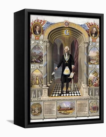 George Washington, Freemason-Science Source-Framed Premier Image Canvas