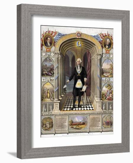 George Washington, Freemason-Science Source-Framed Giclee Print