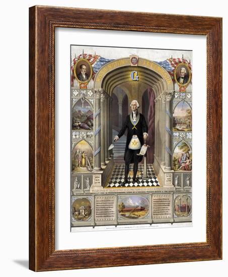 George Washington, Freemason-Science Source-Framed Giclee Print