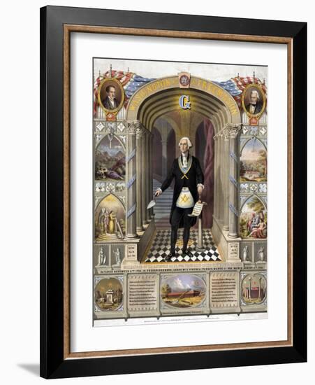 George Washington, Freemason-Science Source-Framed Giclee Print