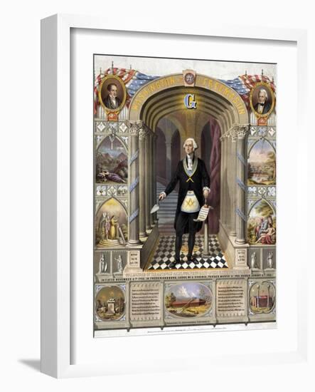 George Washington, Freemason-Science Source-Framed Giclee Print