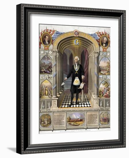 George Washington, Freemason-Science Source-Framed Giclee Print