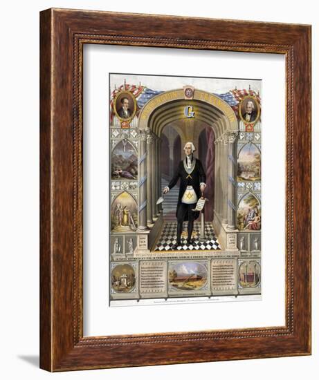 George Washington, Freemason-Science Source-Framed Giclee Print