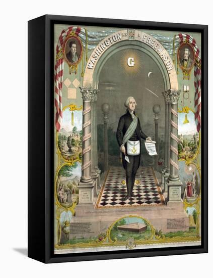 George Washington, Freemason-Science Source-Framed Premier Image Canvas