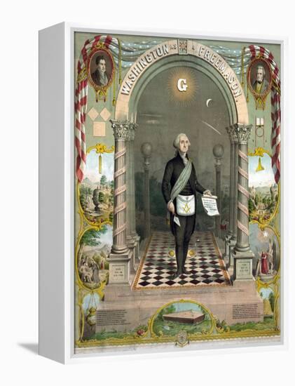 George Washington, Freemason-Science Source-Framed Premier Image Canvas