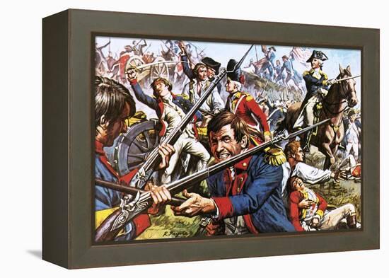 George Washington Leading His Troops During the American War of Independence-Payne-Framed Premier Image Canvas