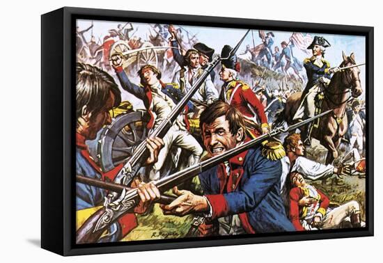 George Washington Leading His Troops During the American War of Independence-Payne-Framed Premier Image Canvas