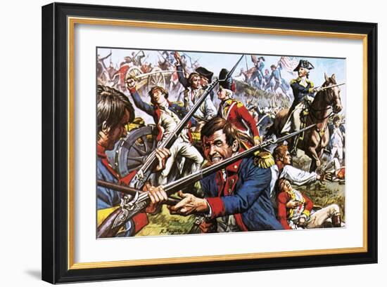 George Washington Leading His Troops During the American War of Independence-Payne-Framed Giclee Print