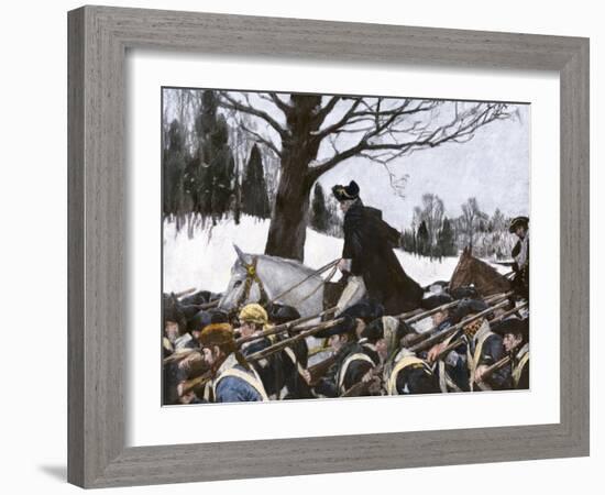 George Washington Marching the Continental Army to Valley Forge Winter Camp-null-Framed Giclee Print