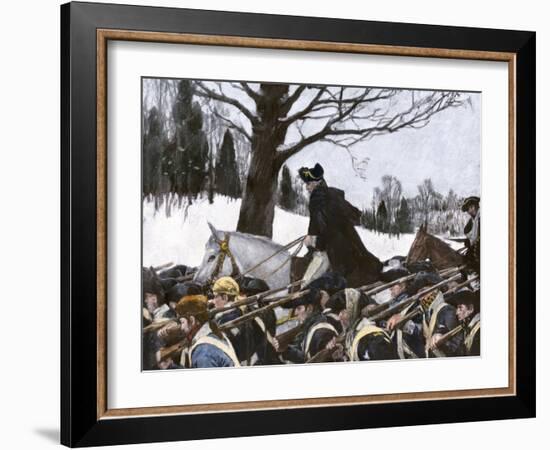 George Washington Marching the Continental Army to Valley Forge Winter Camp-null-Framed Giclee Print