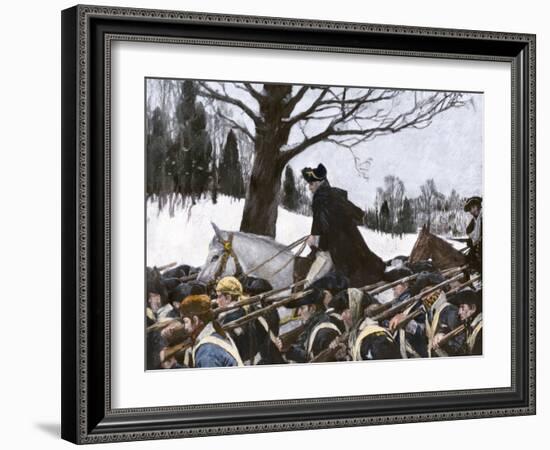 George Washington Marching the Continental Army to Valley Forge Winter Camp-null-Framed Giclee Print