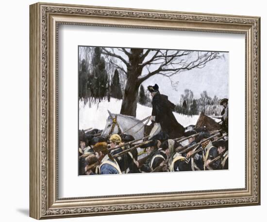 George Washington Marching the Continental Army to Valley Forge Winter Camp-null-Framed Giclee Print