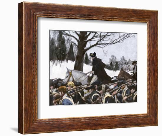 George Washington Marching the Continental Army to Valley Forge Winter Camp-null-Framed Giclee Print