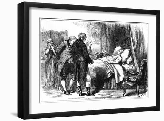 George Washington on His Deathbed, Mount Vernon, Virginia, USA, 1799-null-Framed Giclee Print