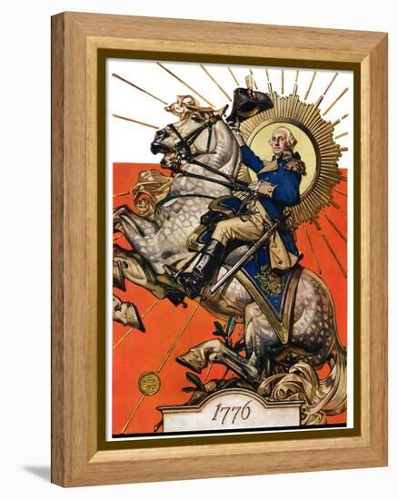 "George Washington on Horseback,"July 2, 1927-Joseph Christian Leyendecker-Framed Premier Image Canvas