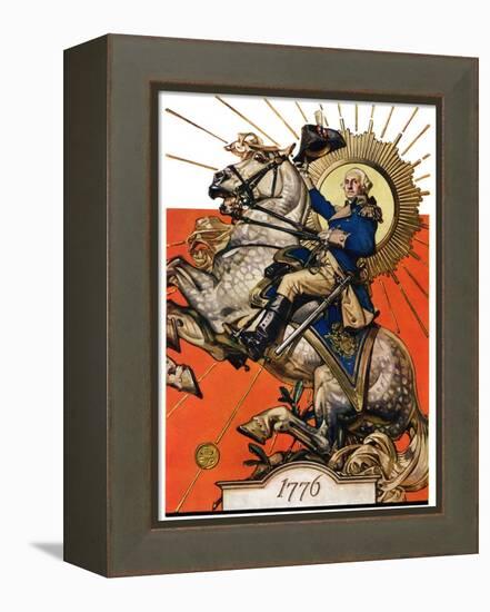 "George Washington on Horseback,"July 2, 1927-Joseph Christian Leyendecker-Framed Premier Image Canvas