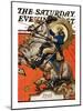 "George Washington on Horseback," Saturday Evening Post Cover, July 2, 1927-Joseph Christian Leyendecker-Mounted Giclee Print